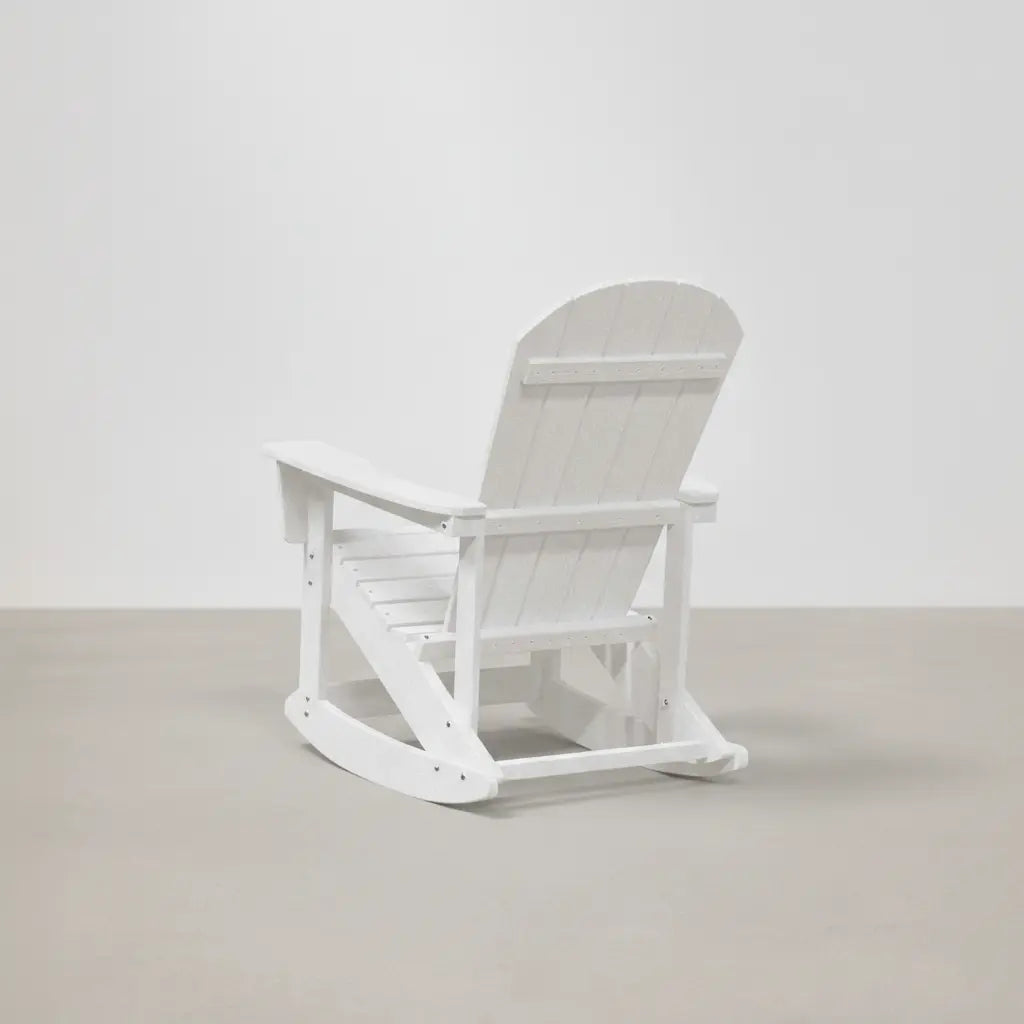 Pack 2 chaises à bascule Adirondack + table basse en résine Blanc - Club Adirondack photo 4