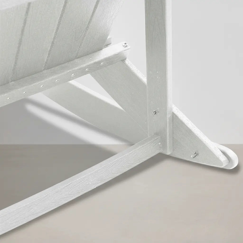 Pack 2 chaises à bascule Adirondack + table basse en résine Blanc - Club Adirondack photo 5