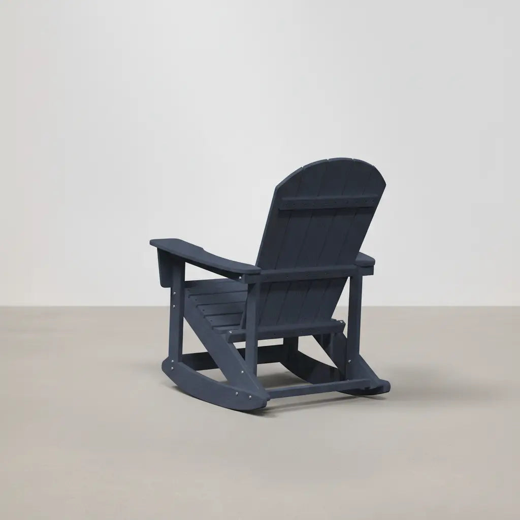 Pack 2 chaises à bascule Adirondack + table basse en résine Bleu marine - Club Adirondack photo 6