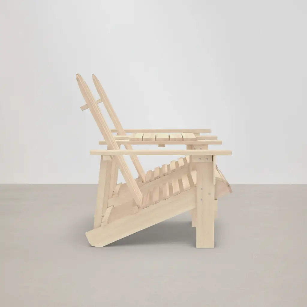Pack 2 fauteuils adirondack en bois de sapin + tablette Beige | Club Adirondack photo 5