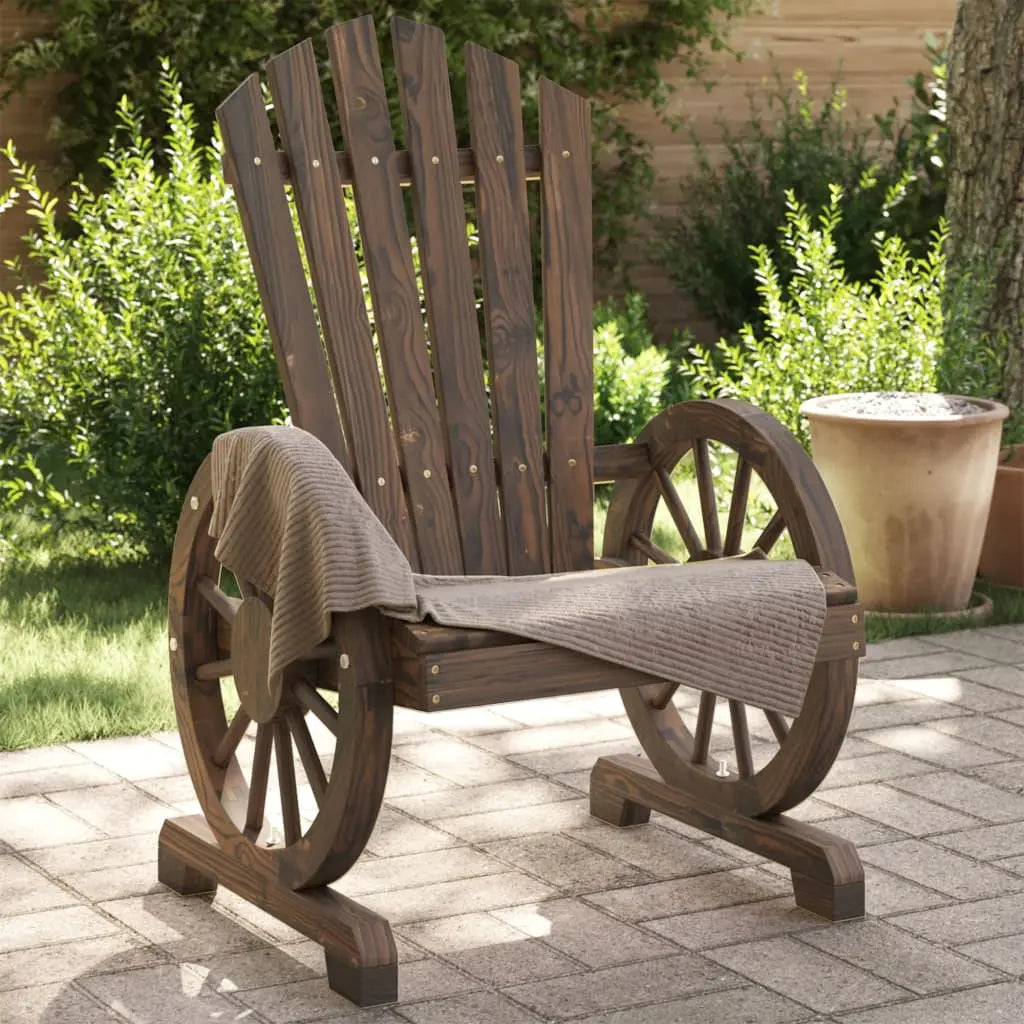 Packs 2 chaises style Adirondack en bois de sapin marron - Photo 1