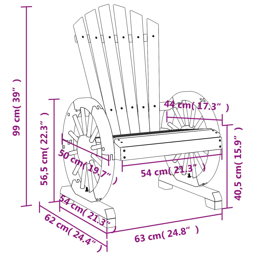Packs 4 chaises style Adirondack en bois de sapin beige - Photo 10