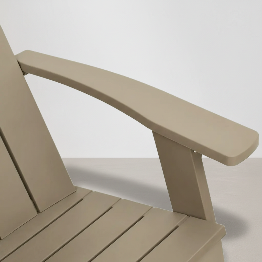 Chaise de jardin style Adirondack marron clair en polypropène - Club Adirondack photo 2