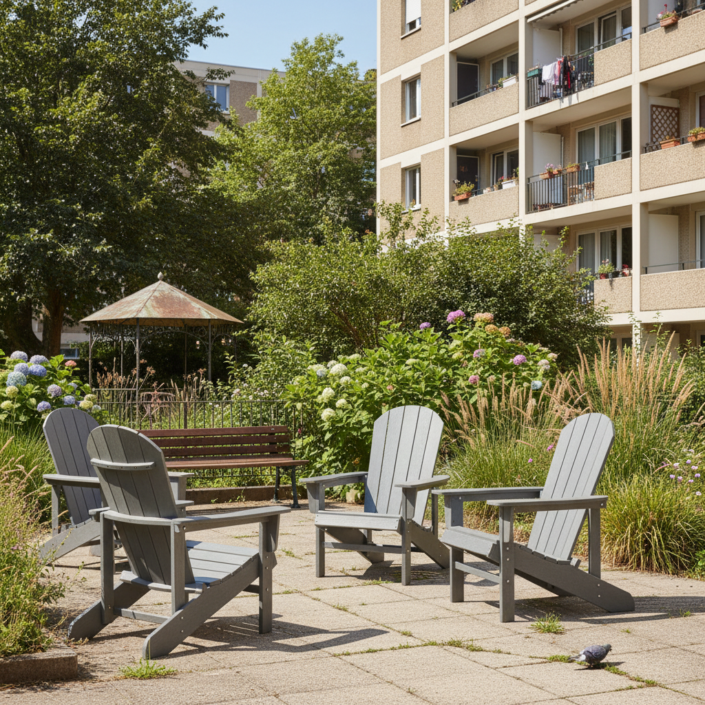 Chaise de jardin Adirondack en Résine gris clair - Club Adirondack photo 6