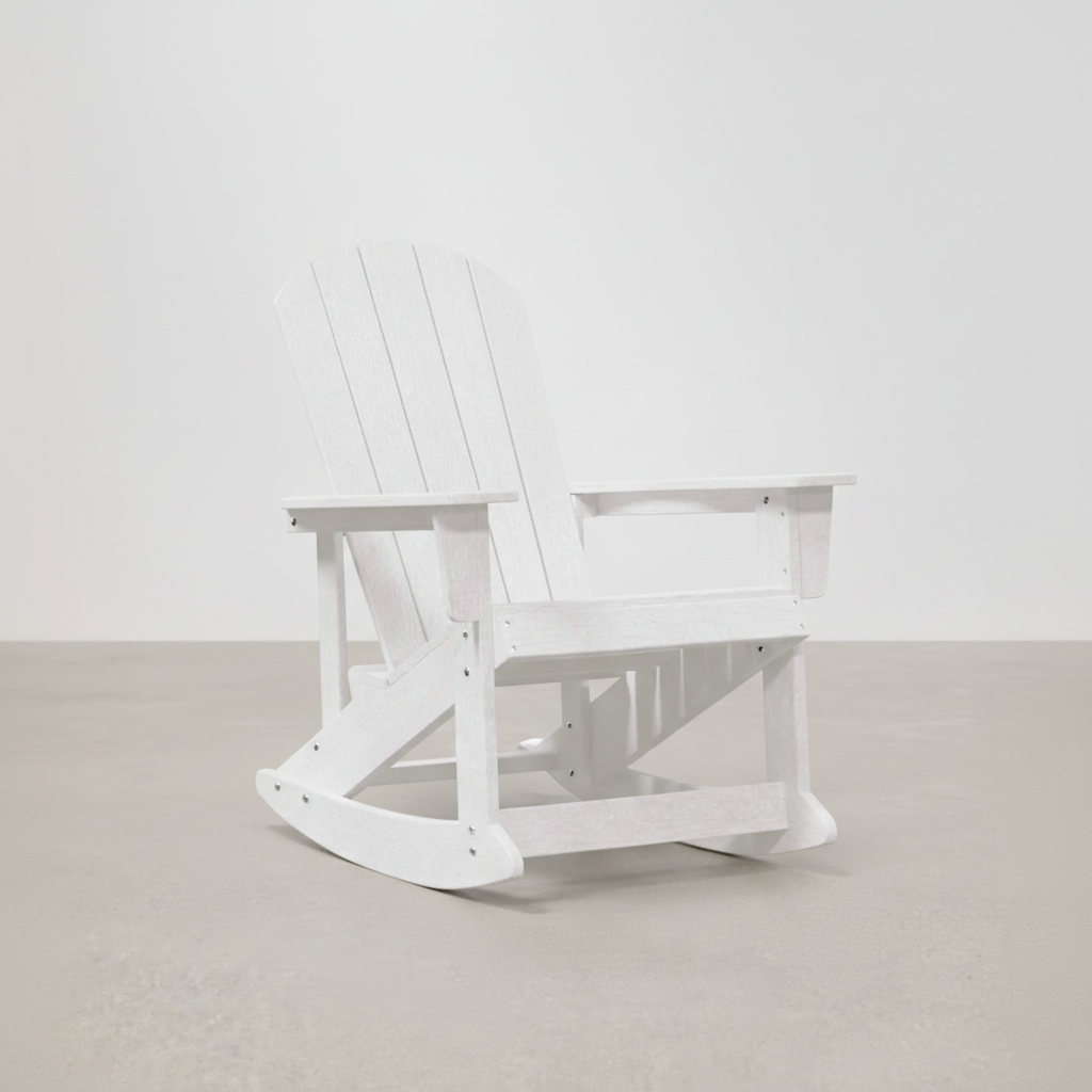 Chaise de jardin Adirondack à bascule en Résine blanc - Club Adirondack photo 1