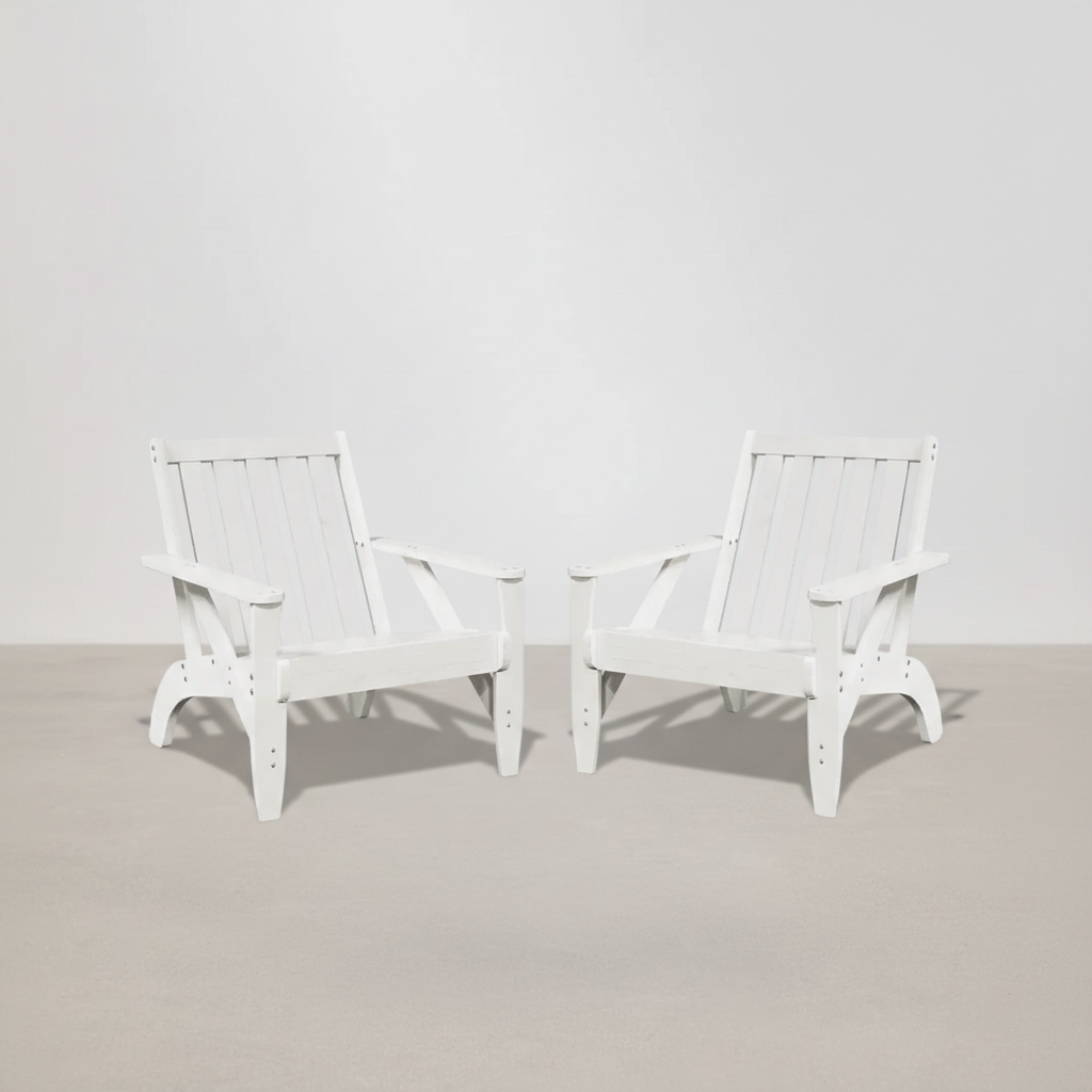 Pack 2 chaises style Adirondack en bois de pin blanc - Club Adirondack photo 1