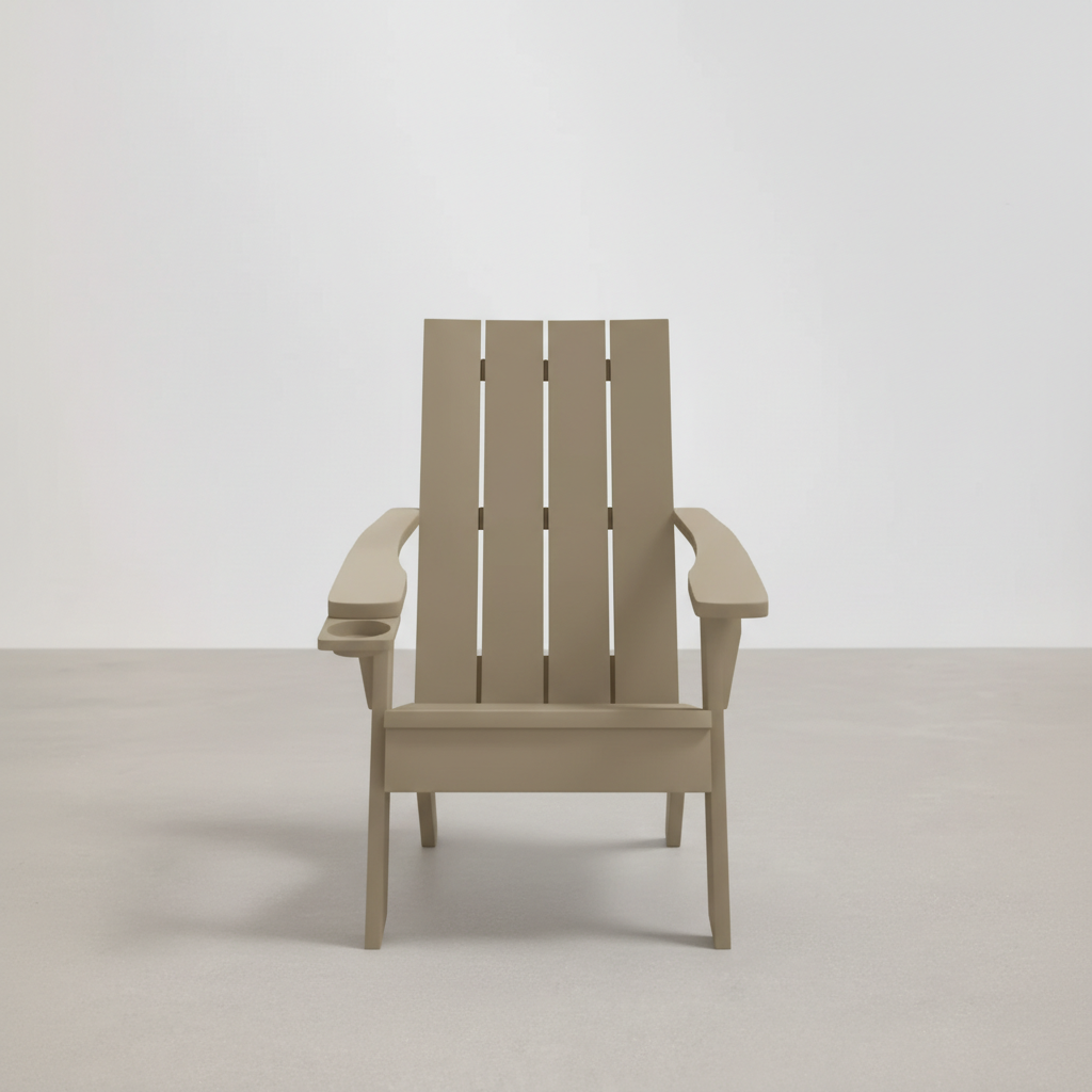 Chaise de jardin style Adirondack marron clair en polypropène - Club Adirondack photo 14