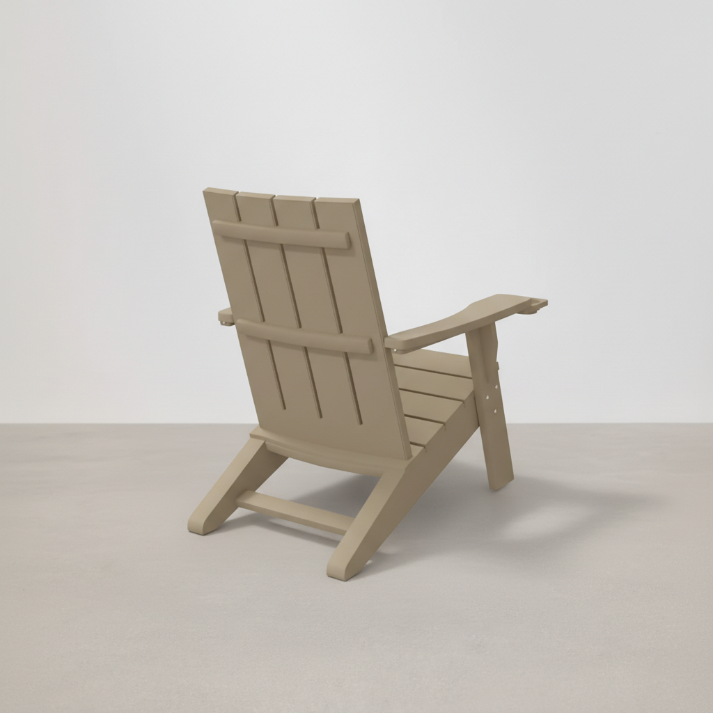 Chaise de jardin style Adirondack marron clair en polypropène - Club Adirondack photo 5
