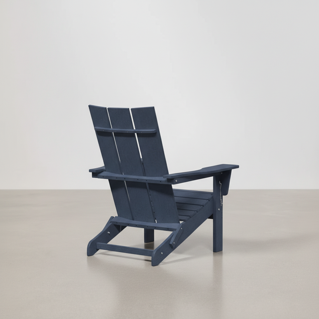 Chaise de jardin style Adirondack pliable en résine bleu marine - Club Adirondack photo 3