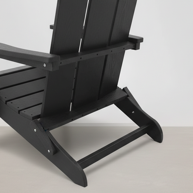 Chaise de jardin style Adirondack pliable en résine noir - Club Adirondack photo 5