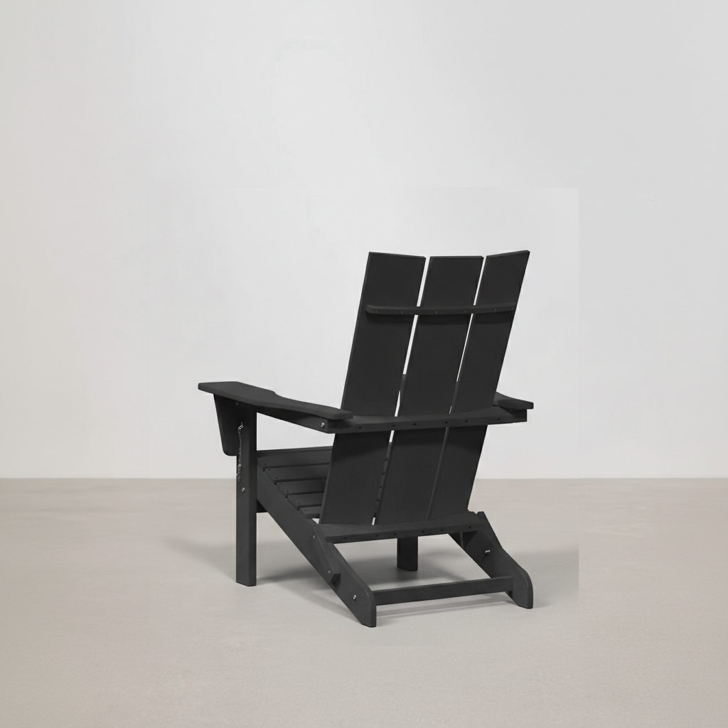 Chaise de jardin style Adirondack pliable en résine noir - Club Adirondack photo 2