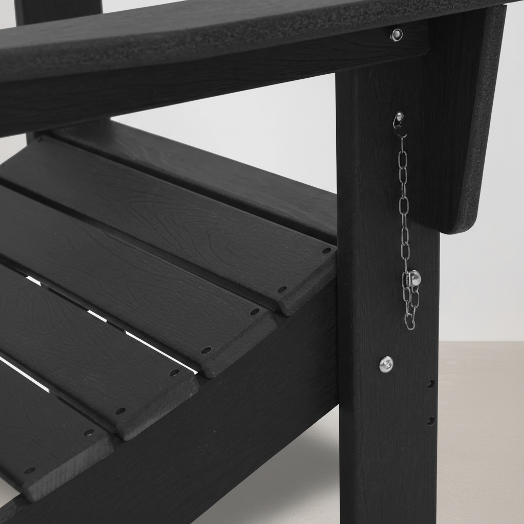 Chaise de jardin style Adirondack pliable en résine noir - Club Adirondack photo 6