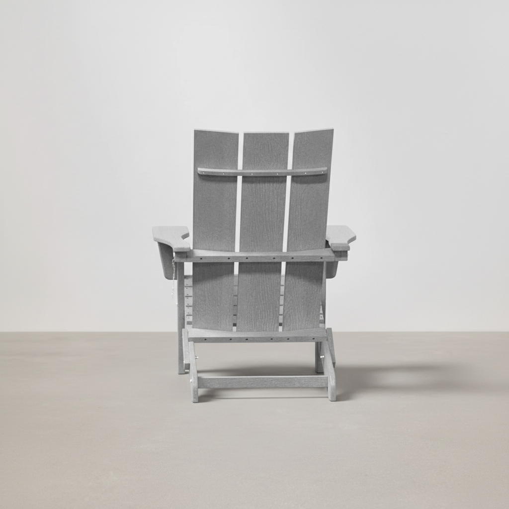 Chaise de jardin style Adirondack pliable en résine gris - Club Adirondack photo 4