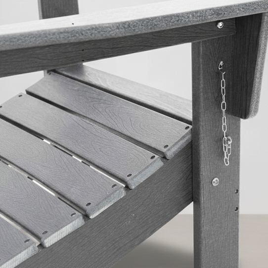 Chaise de jardin style Adirondack pliable en résine gris - Club Adirondack photo 5