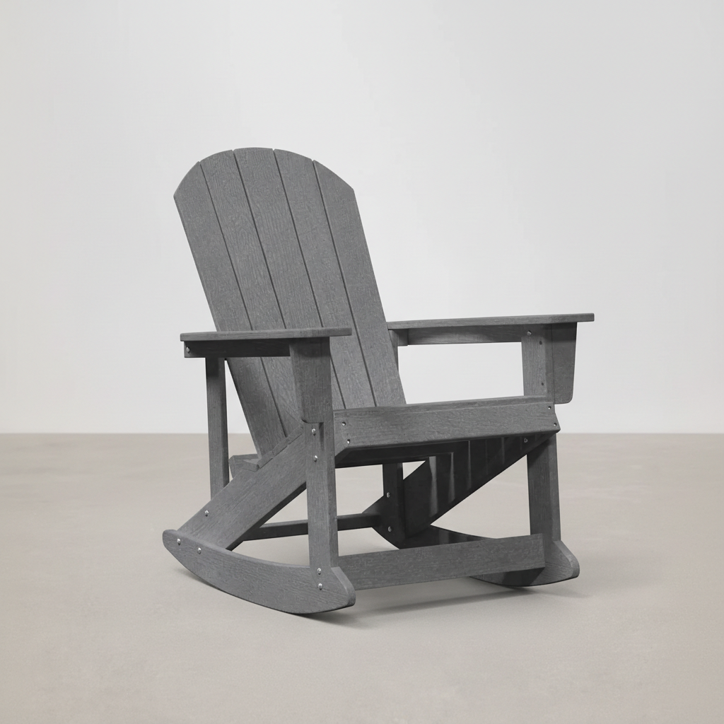 Chaise de jardin Adirondack à bascule en Résine gris clair - Club Adirondack photo 1