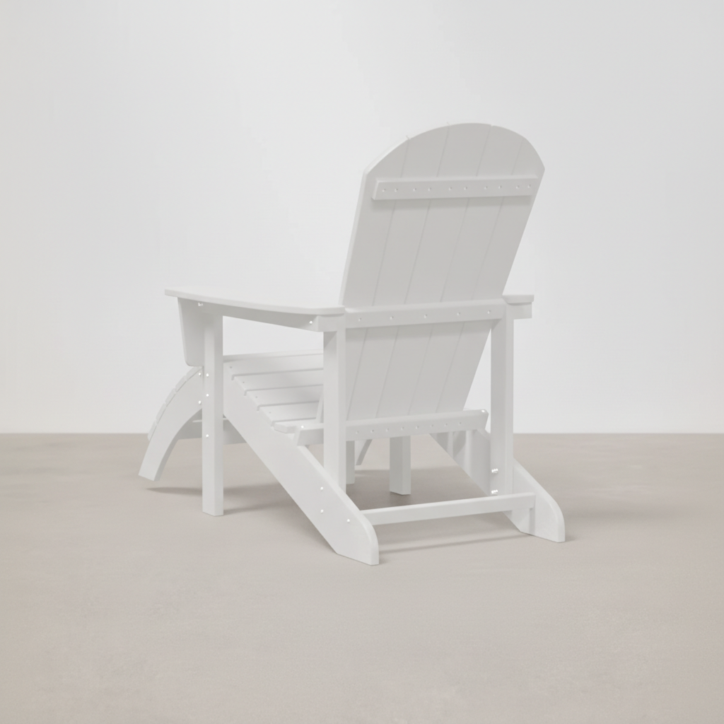 Chaise de jardin Adirondack + repose-pieds en Résine blanc - Club Adirondack photo 3