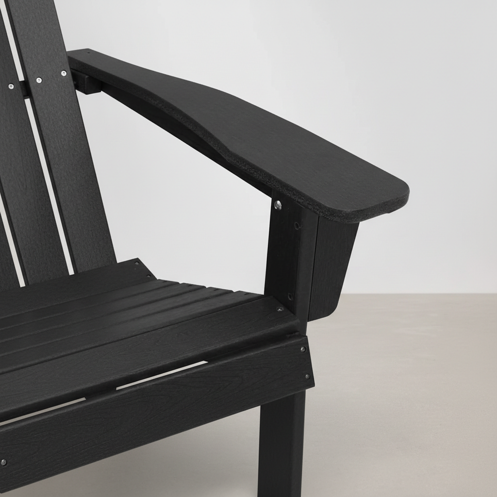 Chaise de jardin Adirondack + repose-pieds en Résine noir - Club Adirondack photo 6