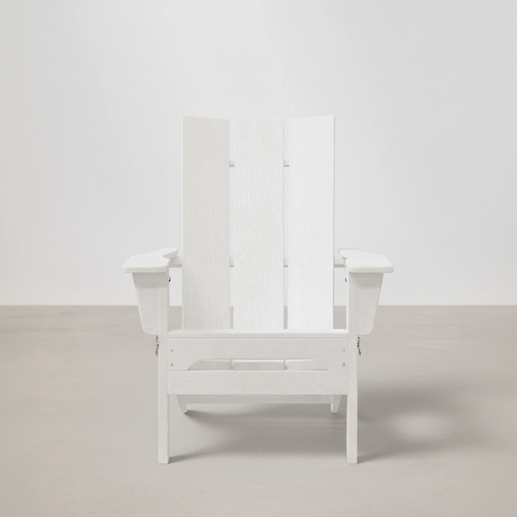 Chaise de jardin style Adirondack pliable en résine blanc - Club Adirondack photo 3