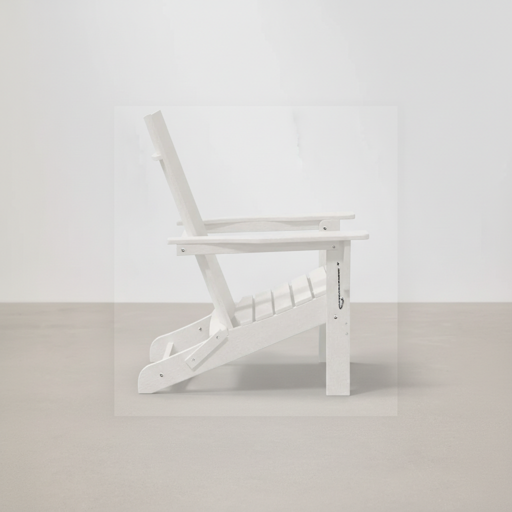Chaise de jardin style Adirondack pliable en résine blanc - Club Adirondack photo 4