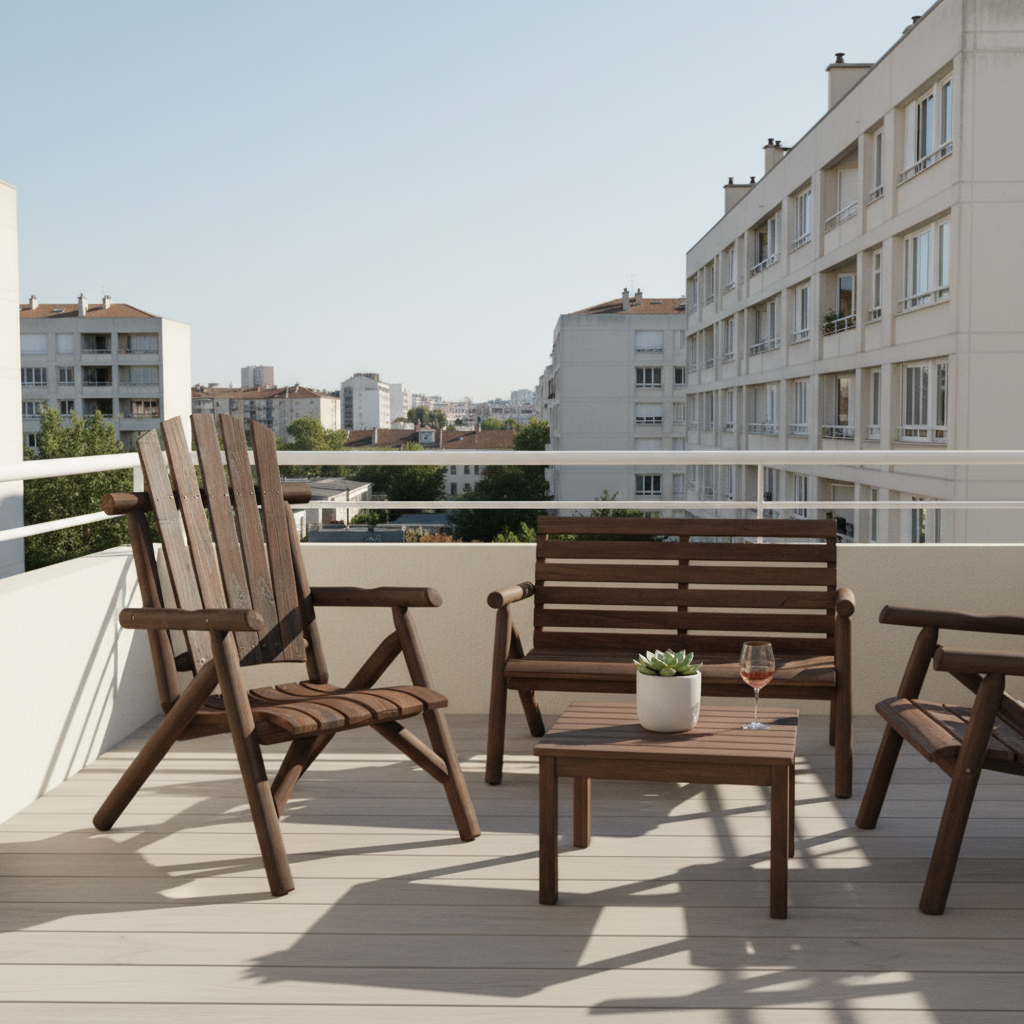 Chaise de jardin à bascule style Adirondack en bois massif d'épicéa marron - Club Adirondack photo 2