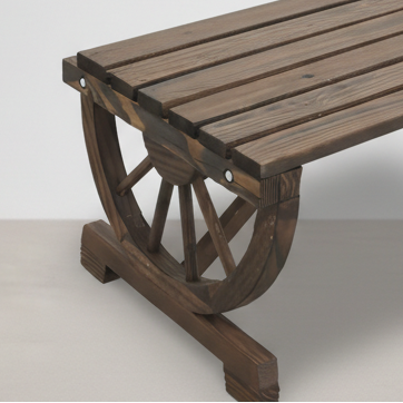 Ensemble de jardin : banc 2 places style Adirondack + table basse en bois de sapin marron - Club Adirondack photo 5