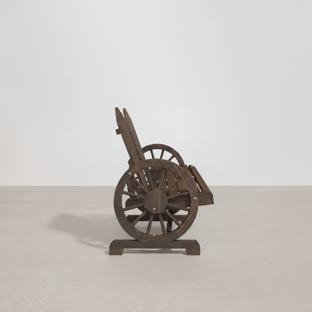 Banc de jardin 2 places style Adirondack en bois de sapin marron - Club Adirondack photo 3