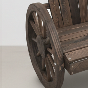 Banc de jardin 2 places style Adirondack en bois de sapin marron - Club Adirondack photo 5