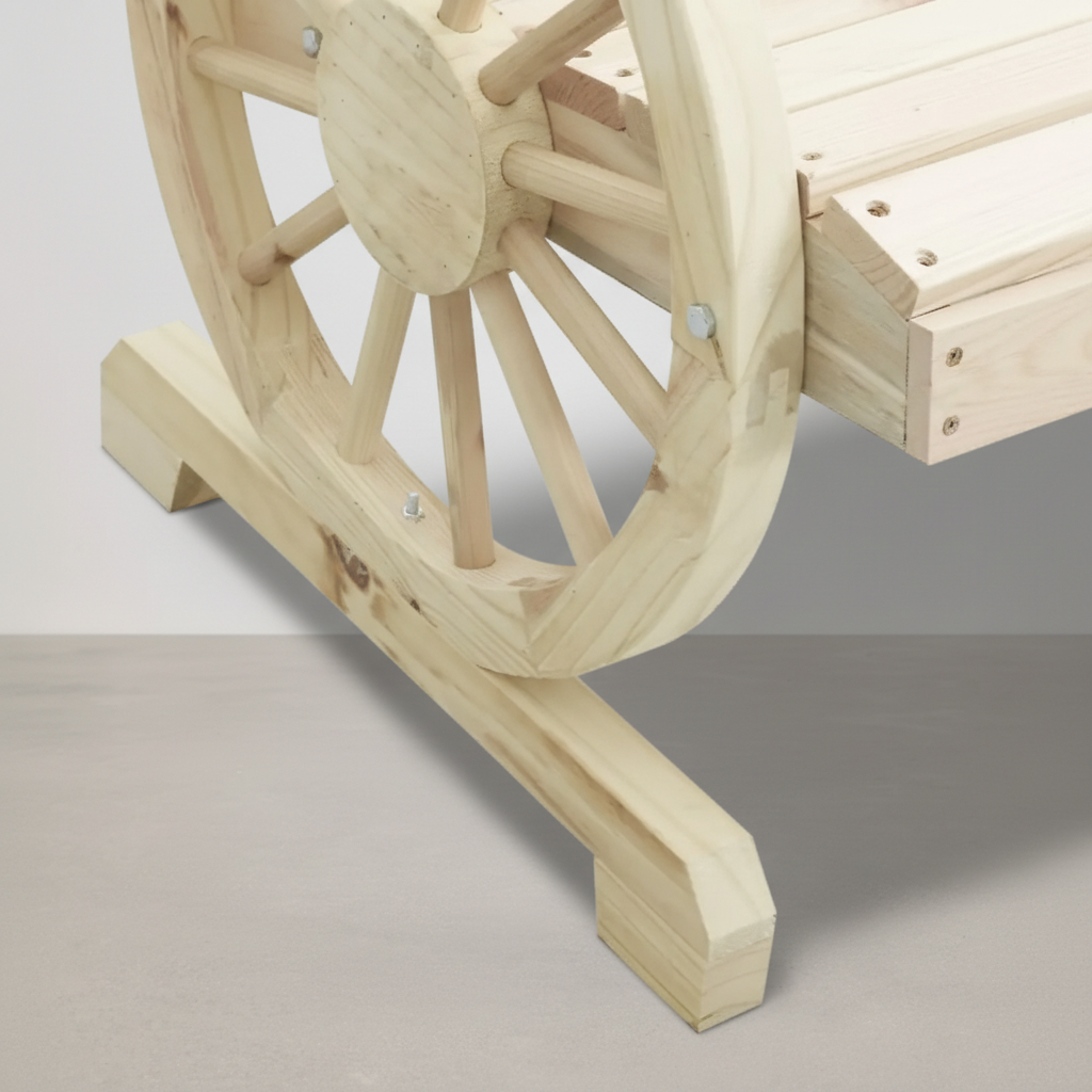 Banc de jardin 2 places style Adirondack en bois de sapin beige- Club Adirondack photo 6