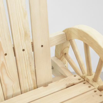 Chaise à bascule style Adirondack en bois de sapin Beige - Club Adirondack photo 5