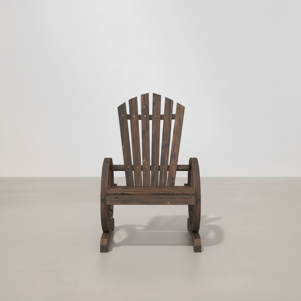 Packs 2 chaises style Adirondack en bois de sapin marron - Club Adirondack photo 3